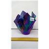 Image 2 : Handblown Thin Iridescent Raku Dragon Skin - Stained Glass Vase - 7" Height