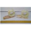 Image 1 : Pair of 2 Onyx Stone Giant Agate Ring Bookends - 4 1/2" Height