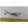Image 2 : 1947 Chrome Dolphin Tail Bottle Opener - 6 1/2" Length - Bottlenose Dolphin