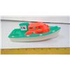 Image 2 : 1960 Collector's Azure Magenta Plastic Toy Ship - 8" Length