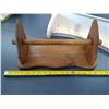 Image 2 : Wooden Shelf with Hooks, Wall Mount, and Paper Towel Holder