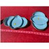 Image 1 : FireKing Baby Blue Serving Trays - Made in USA