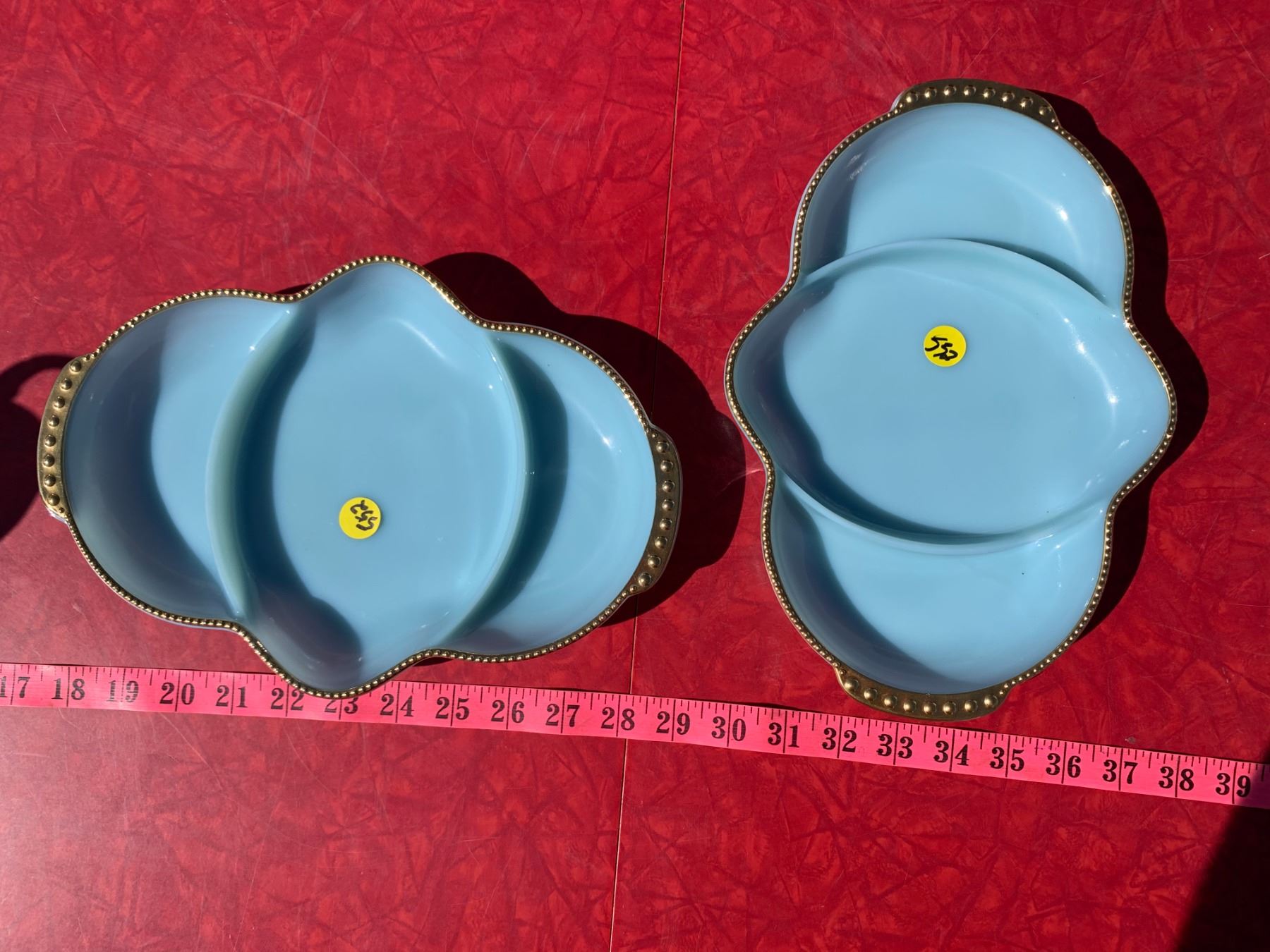 FireKing Baby Blue Serving Trays Made in USA Schmalz Auctions
