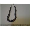 Image 2 : Blue Agate Glass Necklace in Stainless Steel