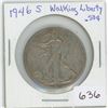 Image 1 : 1946 USA Silver 50 Cents Walking Liberty