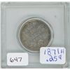 Image 1 : 1871H 25 Cents Canadian Silver