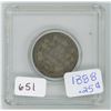 Image 1 : 1888 25 Cents Canadian Silver