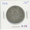 Image 1 : 1910 50 Cents Canadian Silver