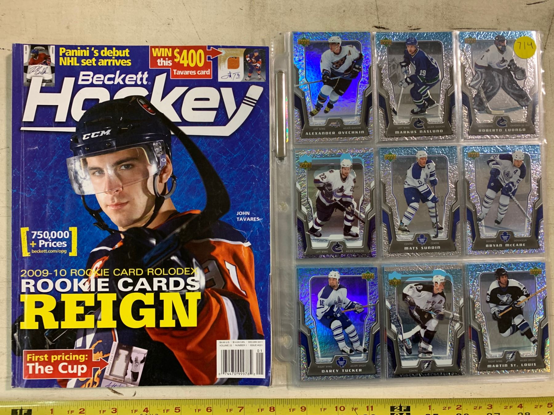 Becket Hockey Card Values Dec/Jan 2013 Magazine + 50 McDonald's Hockey