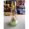 Image 1 : Green Glass Kerosene Lamp