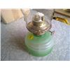 Image 4 : Green Glass Kerosene Lamp