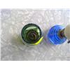 Image 3 : Lot of 2 Coloured Glass Kerosene Mini Lamps