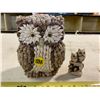 Image 1 : Vintage Shell Owl + Small Owl Art