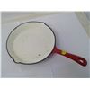 Image 2 : Rare Red Enamel Frying Pan