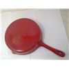 Image 3 : Rare Red Enamel Frying Pan