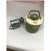 Image 1 : Blue Coleman Gas Iron and Coleman Thermos