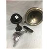 Image 1 : Lot of Vintage Hood Badge, Horn, Light Bucket, and Mirror