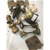 Image 2 : Lot of Vintage Doorknobs, Locks, Back Plates, and 1 Skeleton Key