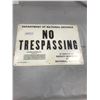 Image 3 : 2 No Trespassing Signs - Metal - New Old Stock