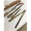 Image 3 : Lot of Vintage Wood Working Tools - Level, Scribe, Files, Brass Ruler