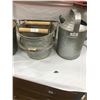 Image 2 : 3 Galvanized Pails - Mop, Water Can, Bucket