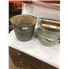 Image 3 : 3 Galvanized Pails - Mop, Water Can, Bucket