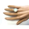 Image 4 : 6.53 CTW Natural Opal And Diamond Ring In 18K Yellow Gold