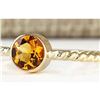 Image 2 : 1.00 CTW Natural Citrine Ring In 18K Yellow Gold