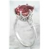 Image 3 : 5.11 CTW Tourmaline 14K White Gold Diamond Ring