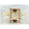 Image 1 : 2.26 CTW Morganite 14K Yellow Gold Diamond Ring