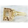 Image 2 : 2.26 CTW Morganite 14K Yellow Gold Diamond Ring