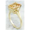 Image 3 : 2.26 CTW Morganite 14K Yellow Gold Diamond Ring