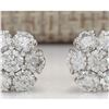 Image 1 : 2.02CTW Natural Diamond Earrings 18K Solid White Gold