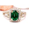 Image 1 : 2.80 CTW Natural Emerald 14K Solid Yellow Gold Diamond Ring