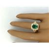 Image 5 : 2.80 CTW Natural Emerald 14K Solid Yellow Gold Diamond Ring