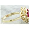 Image 3 : 3.08 CTW Ruby 18K Yellow Gold Diamond Ring
