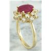Image 5 : 3.08 CTW Ruby 18K Yellow Gold Diamond Ring