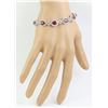 Image 4 : 14.50 CTW Ruby 14K White Gold Diamond Bracelet