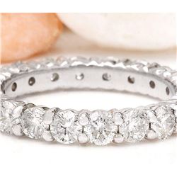 2.80 CTW Natural Diamond 18K Solid White Gold Ring