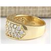 Image 2 : 1.85 CTW Natural Diamond Ring 14k Solid Yellow Gold