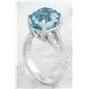 Image 3 : 10.51 CTW Zircon 14K White Gold Diamond Ring