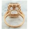Image 3 : 7.12 CTW Morganite 18K Rose Gold Diamond Ring