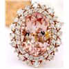 Image 1 : 8.15 CTW Natural Morganite 14K Solid Rose Gold Diamond Ring