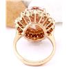 Image 3 : 8.15 CTW Natural Morganite 14K Solid Rose Gold Diamond Ring