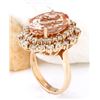 Image 4 : 8.15 CTW Natural Morganite 14K Solid Rose Gold Diamond Ring