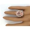 Image 5 : 8.15 CTW Natural Morganite 14K Solid Rose Gold Diamond Ring