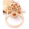 Image 3 : 9.81 CTW Natural Morganite 18K Solid Rose Gold Diamond Ring