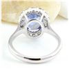 Image 3 : 4.80 CTW Natural Tanzanite 14K Solid White Gold Diamond Ring
