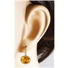 Image 4 : 3.46 CTW Citrine 18K Yellow Gold Diamond Earrings
