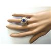 Image 4 : 5.52 CTW Natural Mens Blue Tanzanite And Diamond Ring 14k Yellow Gold